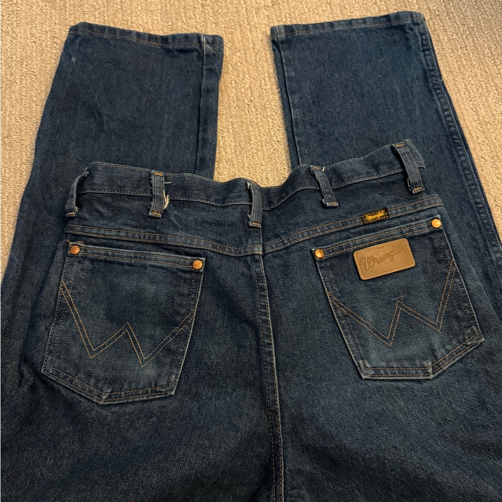 Wrangler Dark Blue Denim Jeans cowboy cut slim fit see photo***